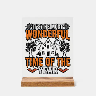 Halloween Wonderful Time Of Year Vintage Shirt Des Acrylic Sign