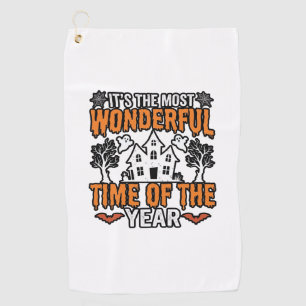 Halloween Wonderful Time Of Year Vintage Shirt Des Golf Towel