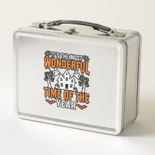 Halloween Wonderful Time Of Year Vintage Shirt Des Metal Lunch Box