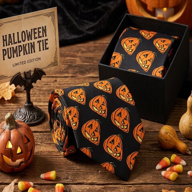 Halloween Wonky Pumpkin Tie (Creator Uploaded)