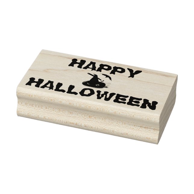 Halloween Wood Art Stamps/Witch's Hat Rubber Stamp (Stamp)