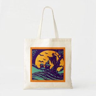 Halloween - Woodcut Style 2 Tote Bag