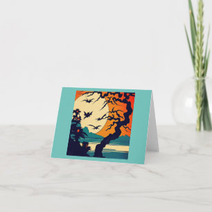 Halloween - Woodcut Style 7 Card