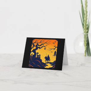 Halloween - Woodcut Style 8 Card