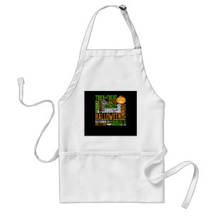Halloween Word Jumble Colourful Cute Spider Pumpki Standard Apron