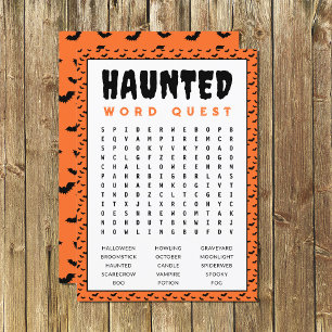 Halloween Word Search Game Haunted Word Games