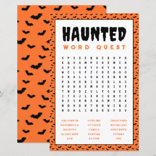 Halloween Word Search Game Haunted Word Games