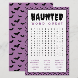 Halloween Word Search Game   Haunted Word Games Stationery
