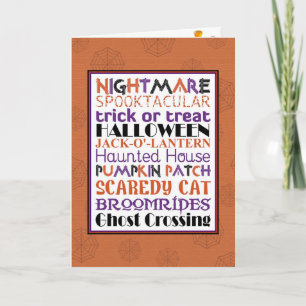 Halloween WordArt Greeting Card