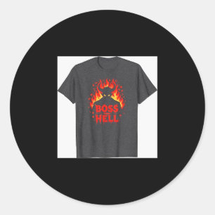 Halloween Work Humor_ Boss From Hell  Classic Round Sticker