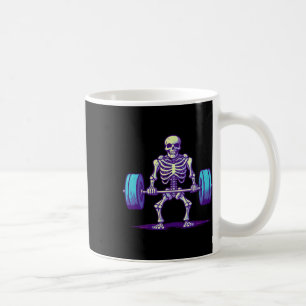 Halloween Workout Costume Funny Deadlift Skeleton Coffee Mug