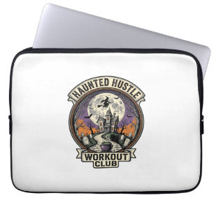 Halloween Workout Shirt Haunted Hustle Engraving A Laptop Sleeve