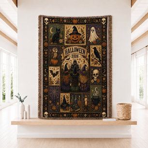 Halloween Woven Throw Blanket
