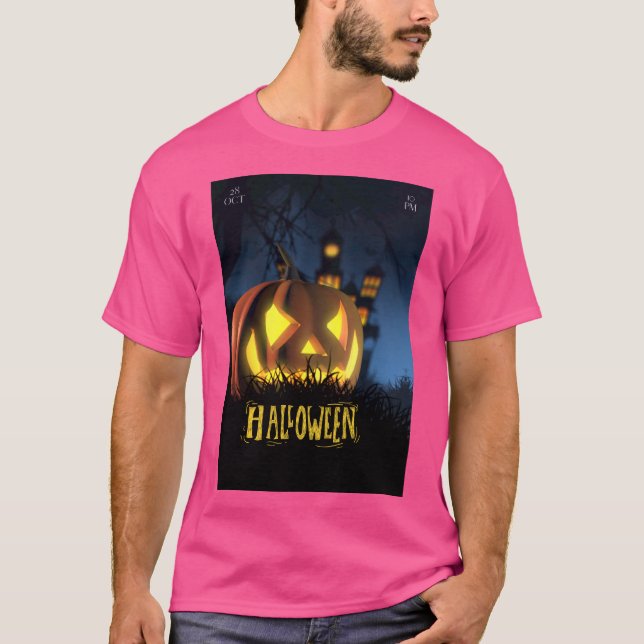 Halloween wow pink colour  T-Shirt (Front)