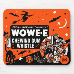 Halloween Wowe-e Whistle Candy Box Art Mousepad