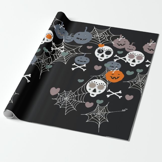 Halloween wrapping paper (Unrolled)
