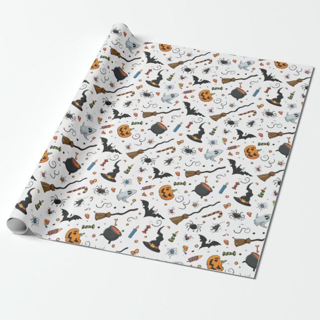 Halloween Wrapping Paper (Unrolled)