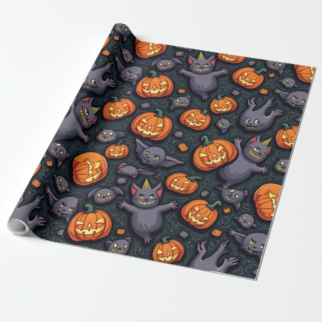 Halloween wrapping paper (Unrolled)