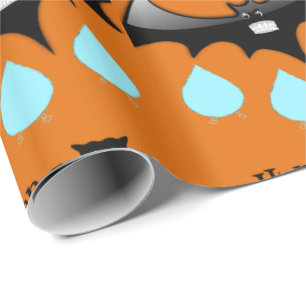 Halloween  Wrapping Paper, Cat Paper