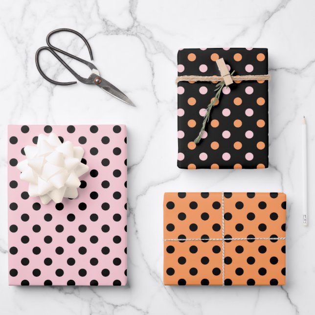 Halloween Wrapping Paper Flat Sheet Set of 3 (Front)