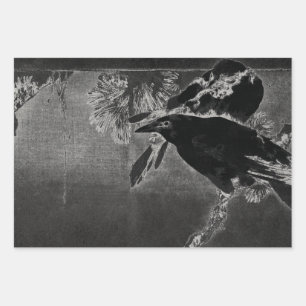 HALLOWEEN Wrapping Paper Flat Sheet Set of 3