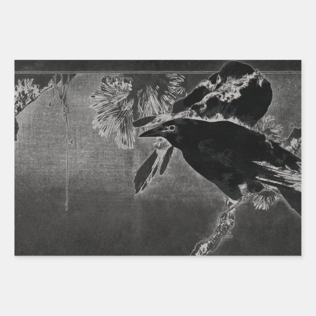 HALLOWEEN Wrapping Paper Flat Sheet Set of 3 (Front)