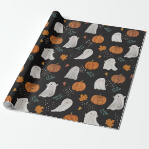 Halloween Wrapping Paper – Ghosts, Pumpkins & Fall