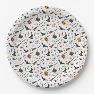 Halloween Wrapping Paper Plate