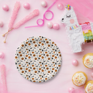 Halloween Wrapping Paper Plate