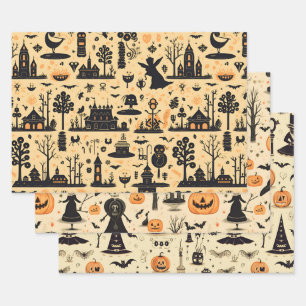 Halloween Wrapping Paper Sheet