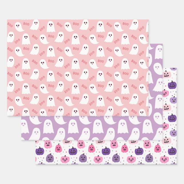 Halloween Wrapping Paper Sheets Set of 3 (Set)