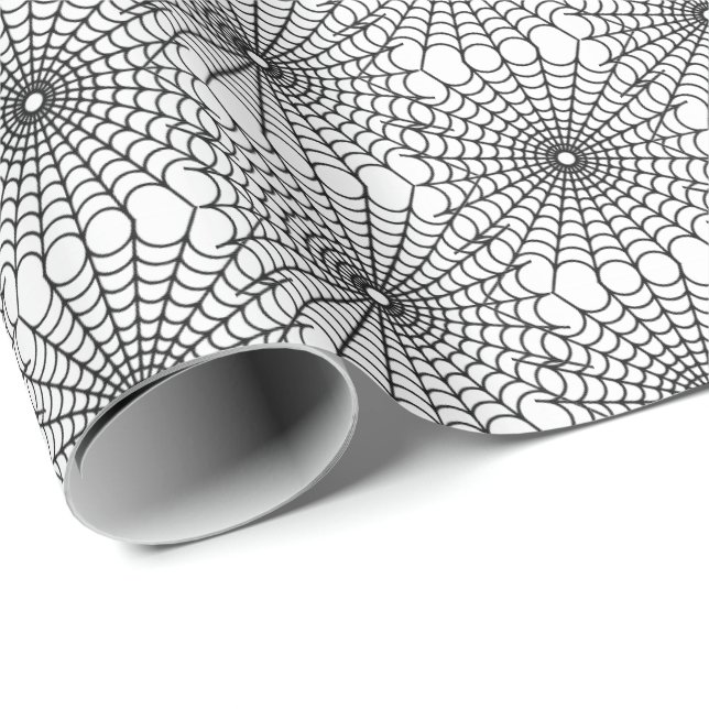 Halloween Wrapping Paper-Spider Webs Paper (Roll Corner)
