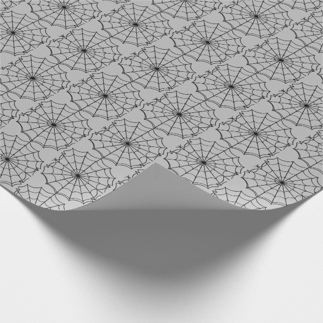 Halloween Wrapping Paper-Spider Webs Paper (Corner)
