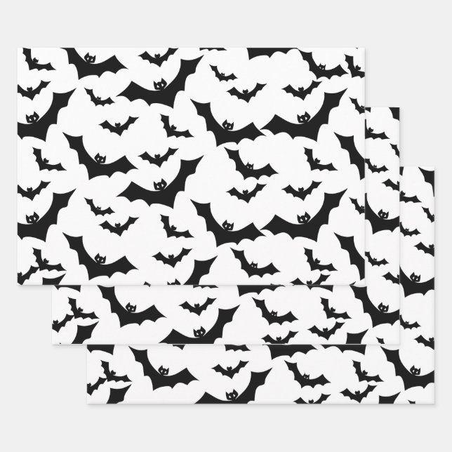 Halloween wrapping paper| Spooky, Bat Paper Sheet (Set)