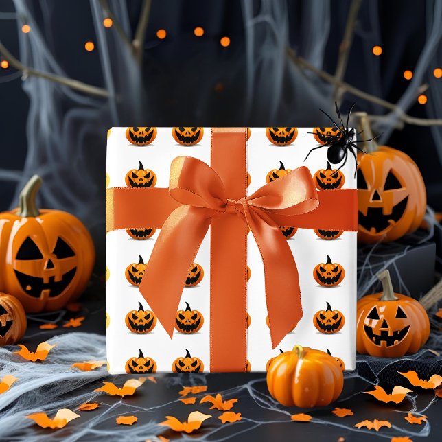 Halloween Wrapping Paper Spooky Jack-O’-Lantern  (Creator Uploaded)