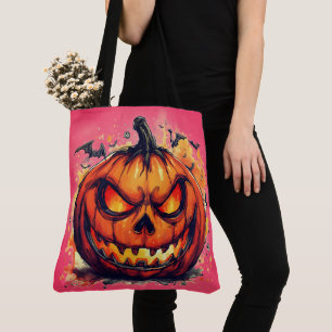 Halloween,Wrath of the Jack O' Lantern , Creepy Tote Bag