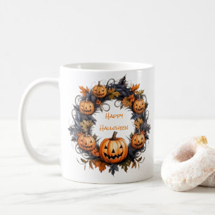 Halloween wreath Happy Halloween Coffee Mug
