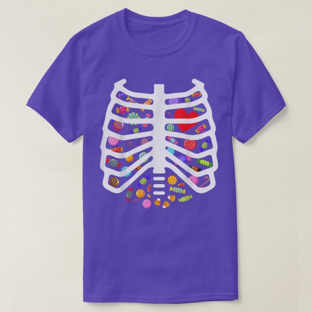 Halloween Xray Skeleton Rib Cage Heart Candy Kids  T-Shirt (Design Front)