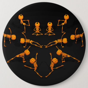 Halloween Yoga Class 6 Cm Round Badge