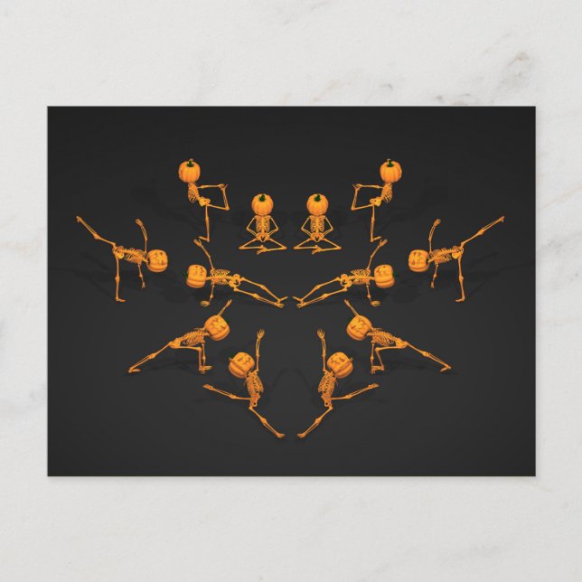 Halloween Yoga Class Postcard (Front)