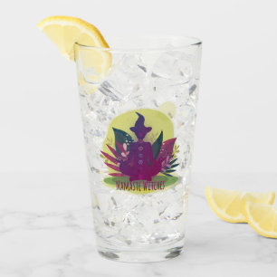 Halloween Yoga Namaste Witches Glass