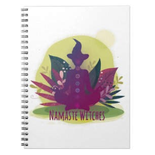 Halloween Yoga Namaste Witches Notebook