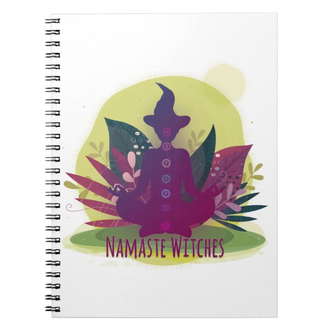 Halloween Yoga Namaste Witches Notebook (Front)