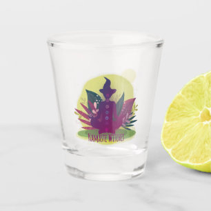 Halloween Yoga Namaste Witches Shot Glass