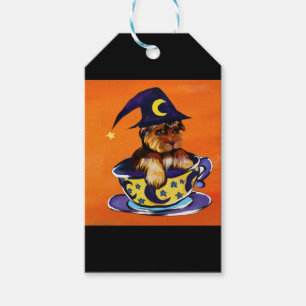 Halloween Yorkie Poo Gift Tags