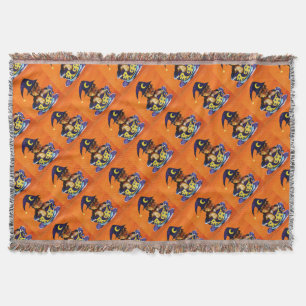 Halloween Yorkie Poo Throw Blanket