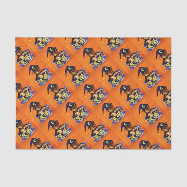 Halloween Yorkie Poo Tissue Paper (Front)