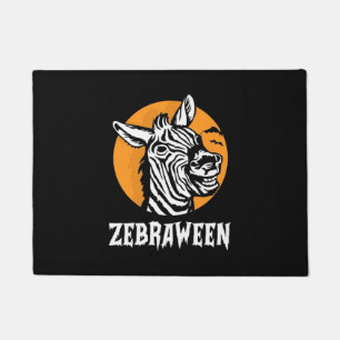 Halloween Zebra Doormat