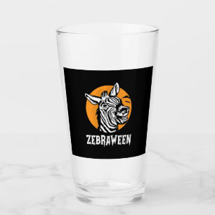 Halloween Zebra Glass