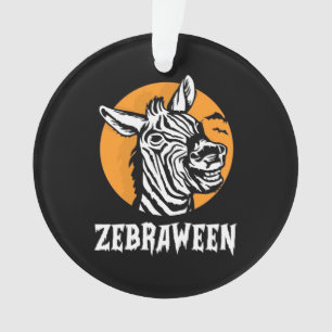 Halloween Zebra Ornament